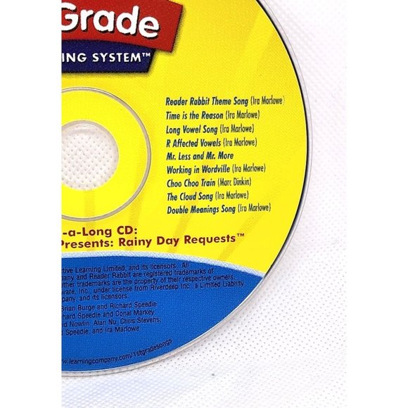 Reader Rabbit 1st Grade Learning System Sing Along CD Children No Scratches - Picture 4 of 6